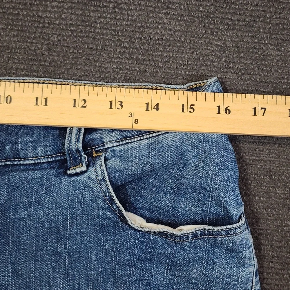 Lee Jeans Women 12 Long Blue Classic Fit Straight Leg Denim Stretch Casual